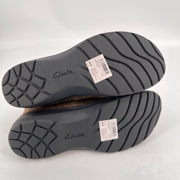 Clarks Collection Carleigh Leather Ankle Boots Women's Size 7.5 In Mushroom - Picture 14 of 14